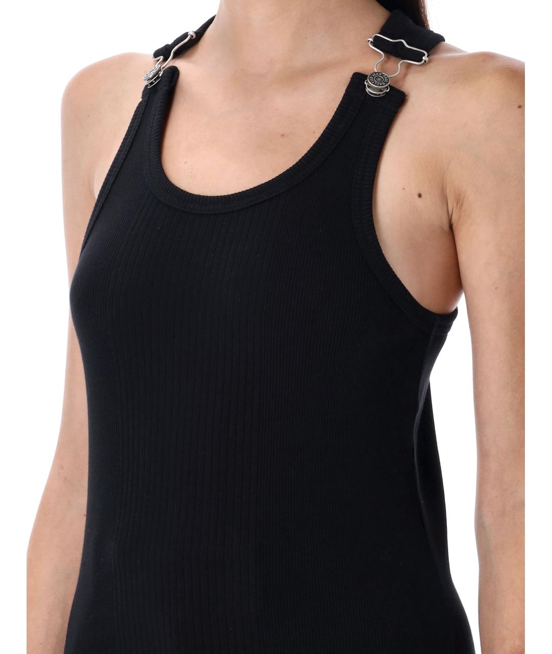 JEAN PAUL GAULTIER Черная хлопковая майка, фото 4