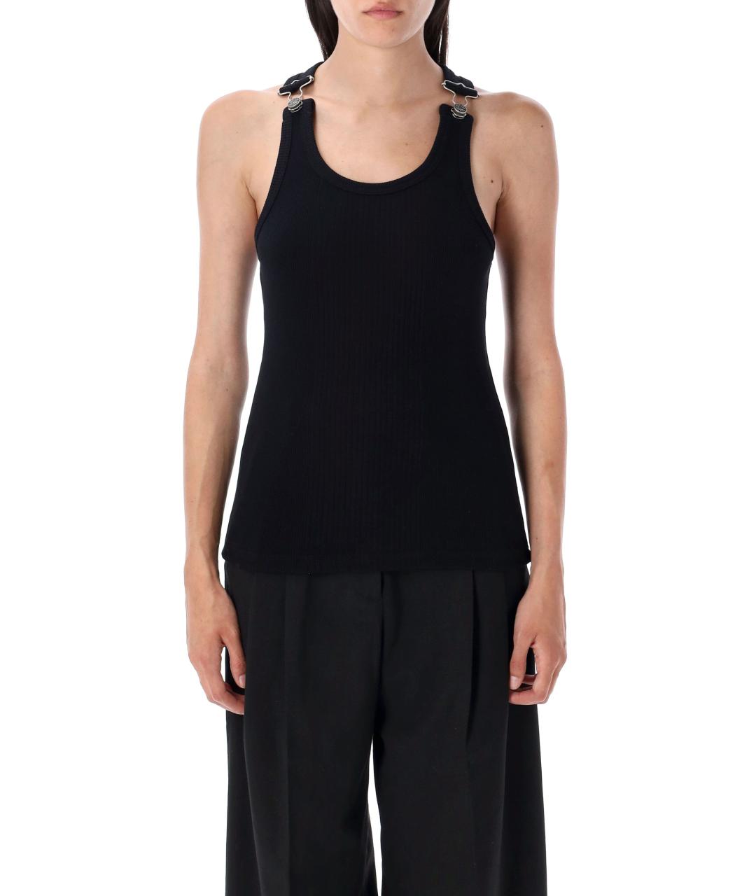 JEAN PAUL GAULTIER Черная хлопковая майка, фото 2