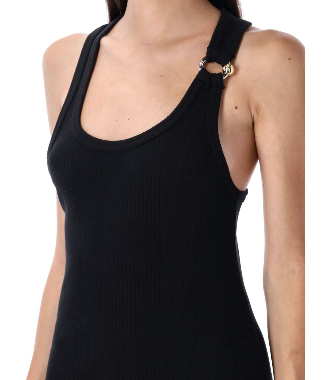 JEAN PAUL GAULTIER Черное хлопковое коктейльное платье, фото 3