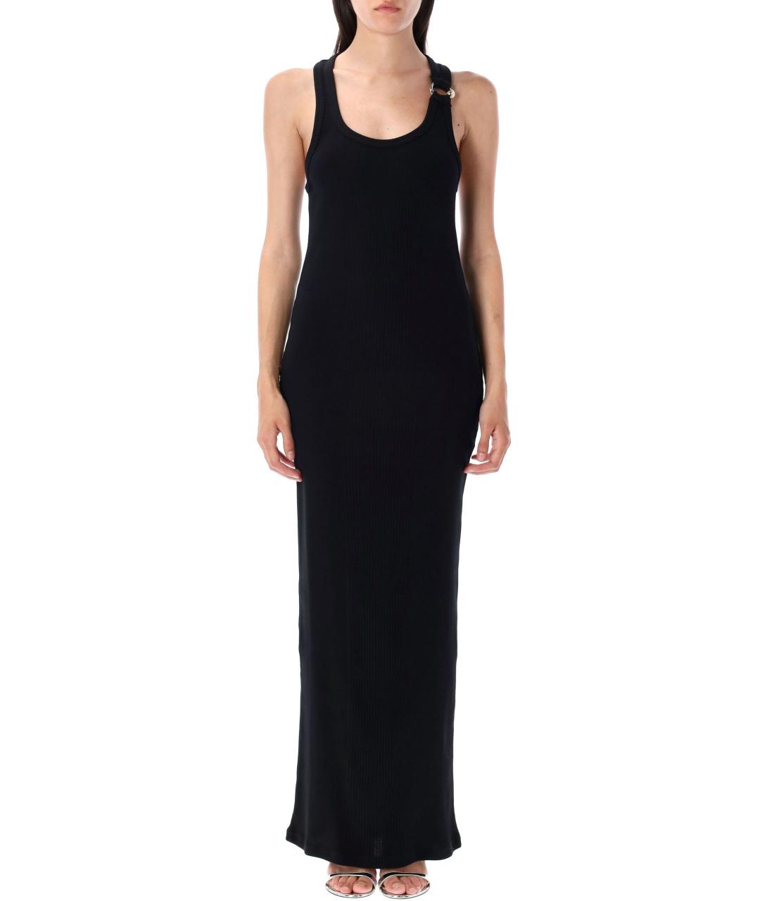 JEAN PAUL GAULTIER Черное хлопковое коктейльное платье, фото 1