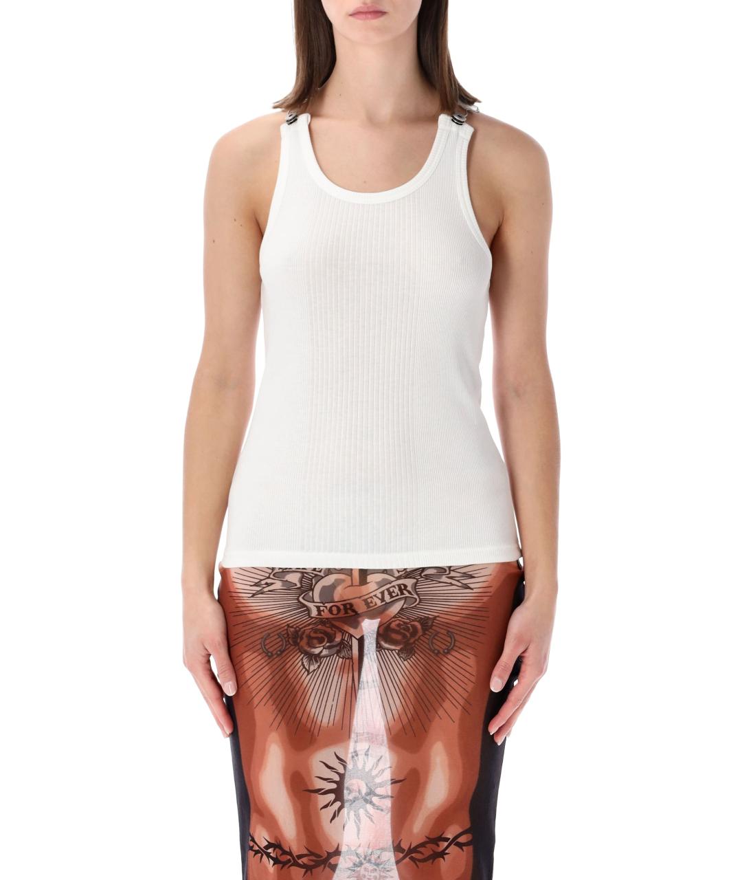 JEAN PAUL GAULTIER Белая хлопковая майка, фото 5