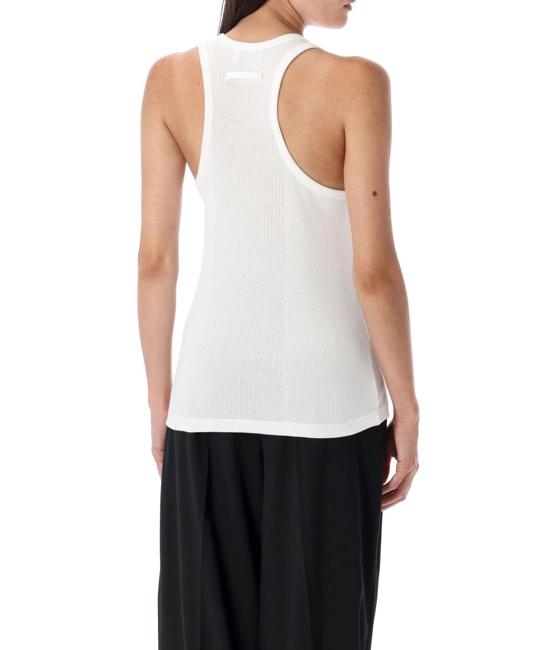 JEAN PAUL GAULTIER Белая хлопковая майка, фото 3