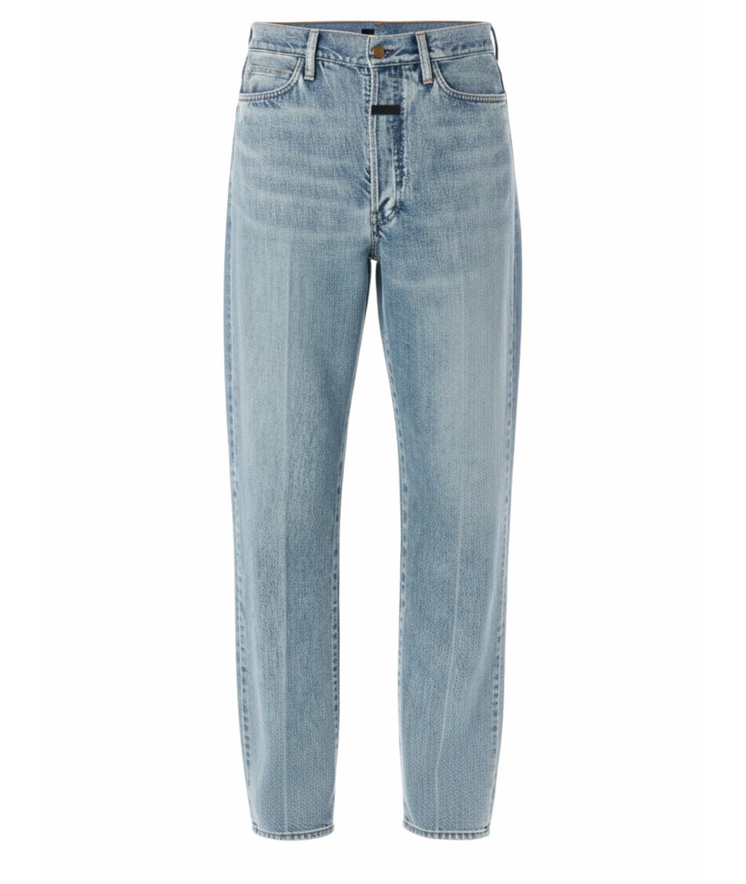 FEAR OF GOD Голубые хлопковые прямые джинсы, фото 1