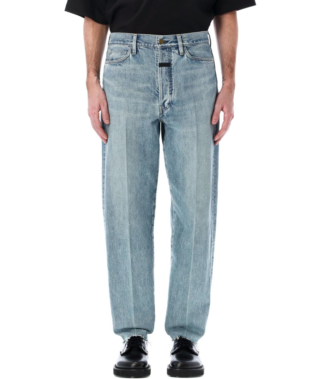 FEAR OF GOD Голубые хлопковые прямые джинсы, фото 4