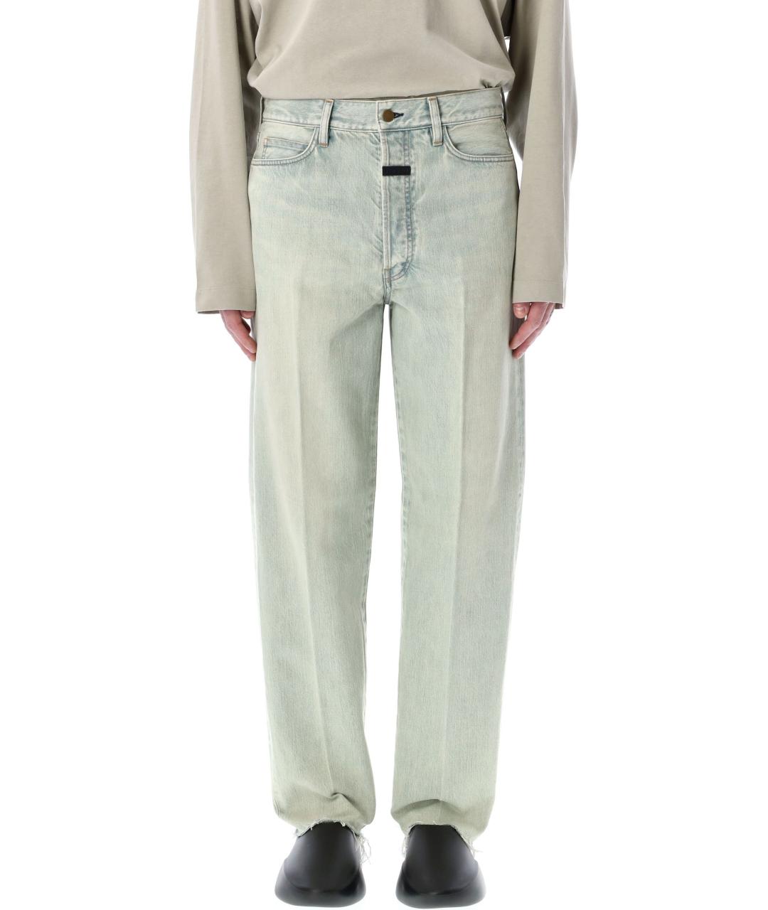 FEAR OF GOD Голубые хлопковые прямые джинсы, фото 2