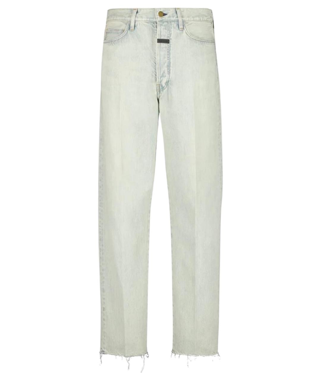 FEAR OF GOD Голубые хлопковые прямые джинсы, фото 1