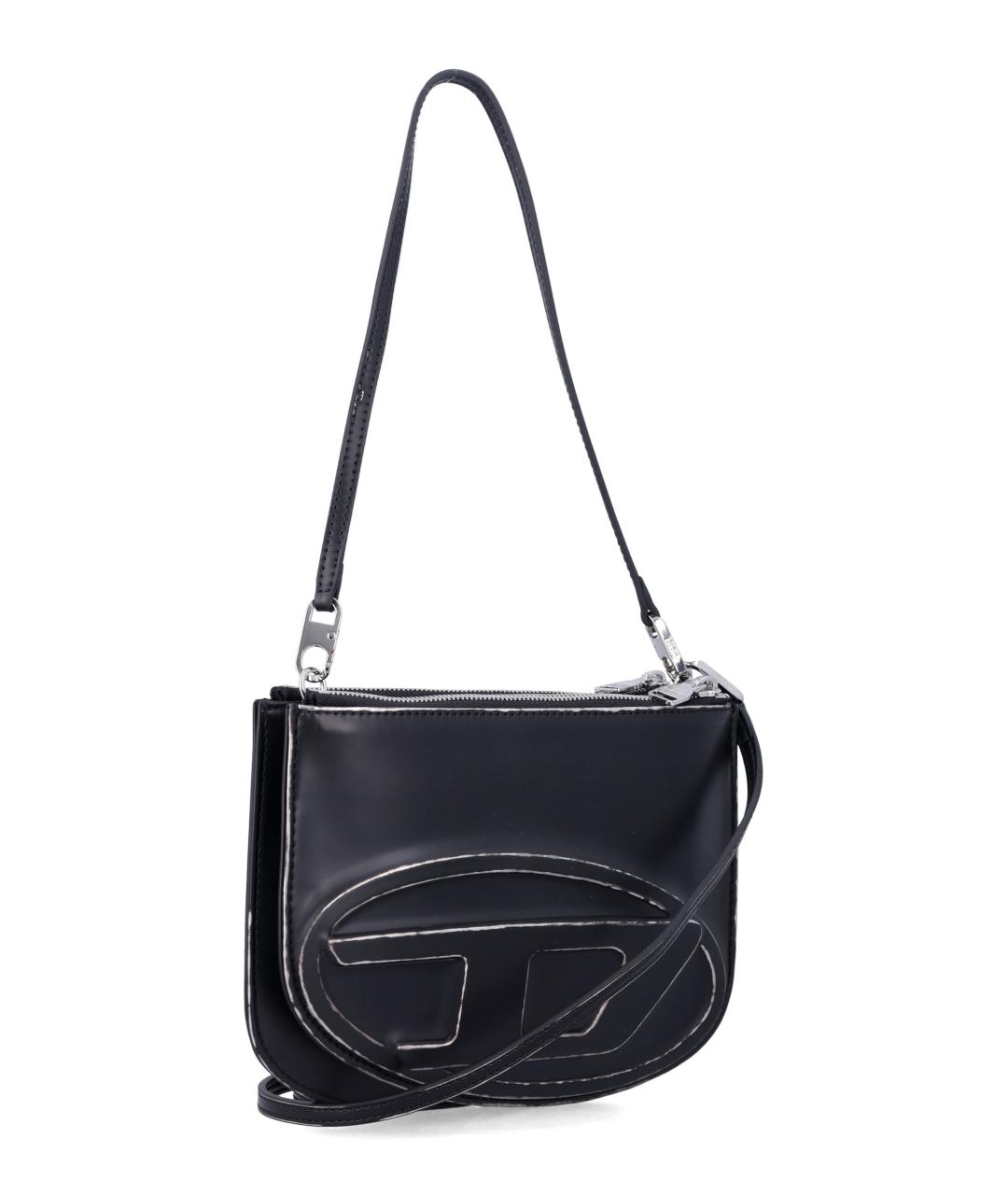 DIESEL Черная сумка через плечо из искусственной кожи, фото 2