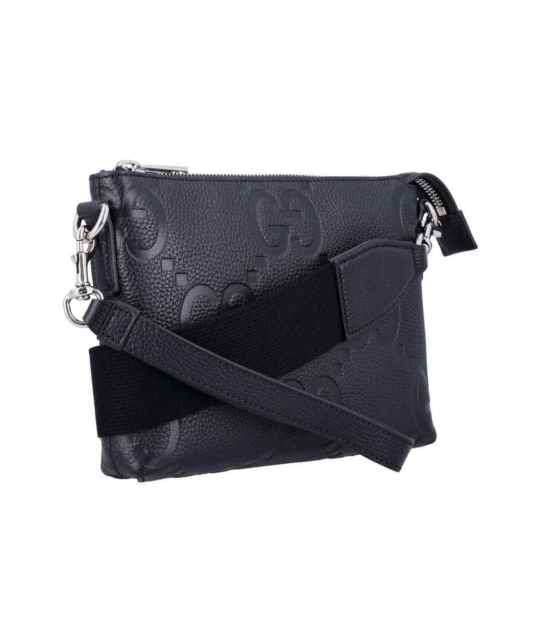 GUCCI Черная кожаная сумка на плечо, фото 2