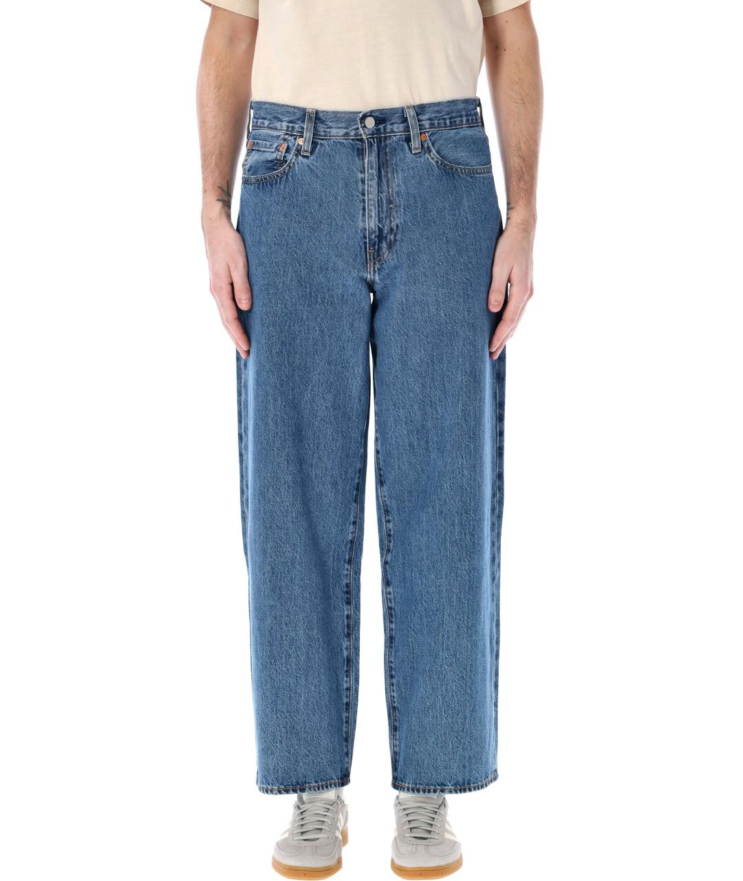 LEVI'S Синие хлопковые прямые джинсы, фото 4