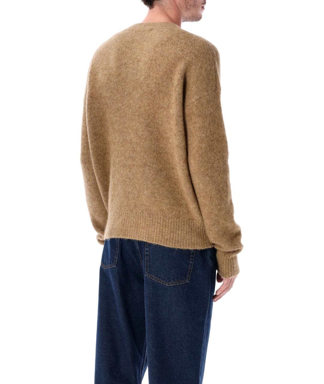 Ami Paris Коричневый шерстяной джемпер / свитер, фото 2