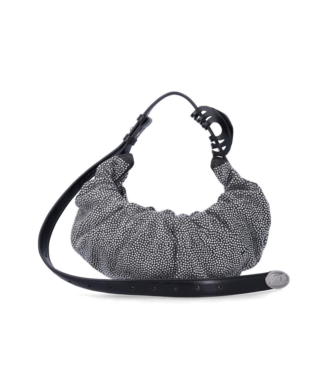 DIESEL Черная хлопковая сумка через плечо, фото 1