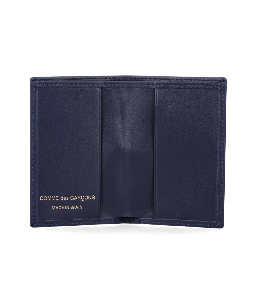 COMME DES GARÇONS WALLET Синий кожаный кардхолдер, фото 3