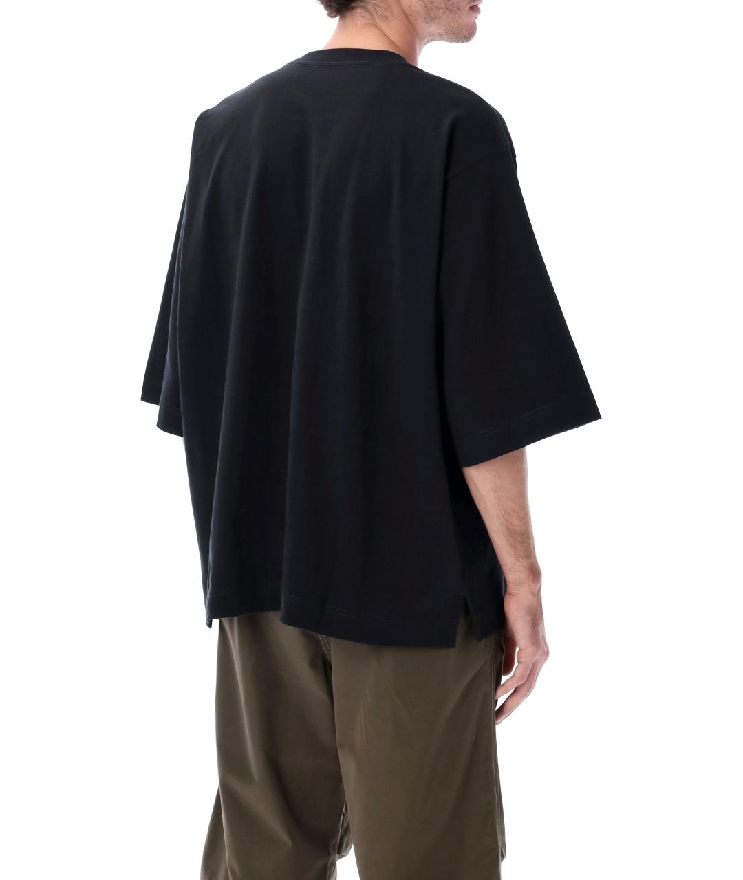 AND WANDER Черная хлопковая футболка, фото 3