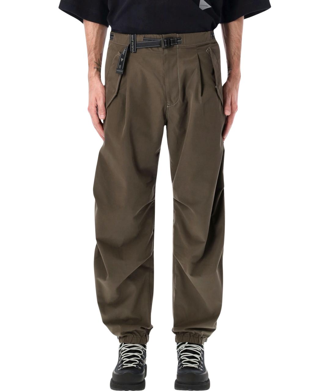 AND WANDER Хаки полиэстеровые повседневные брюки, фото 4