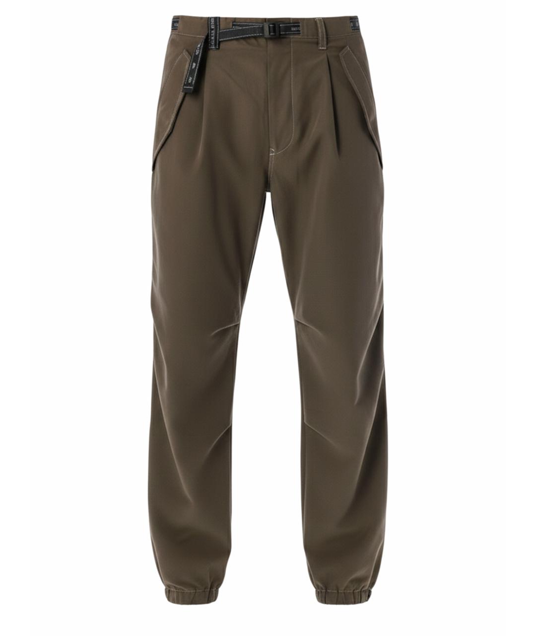 AND WANDER Хаки полиэстеровые повседневные брюки, фото 1