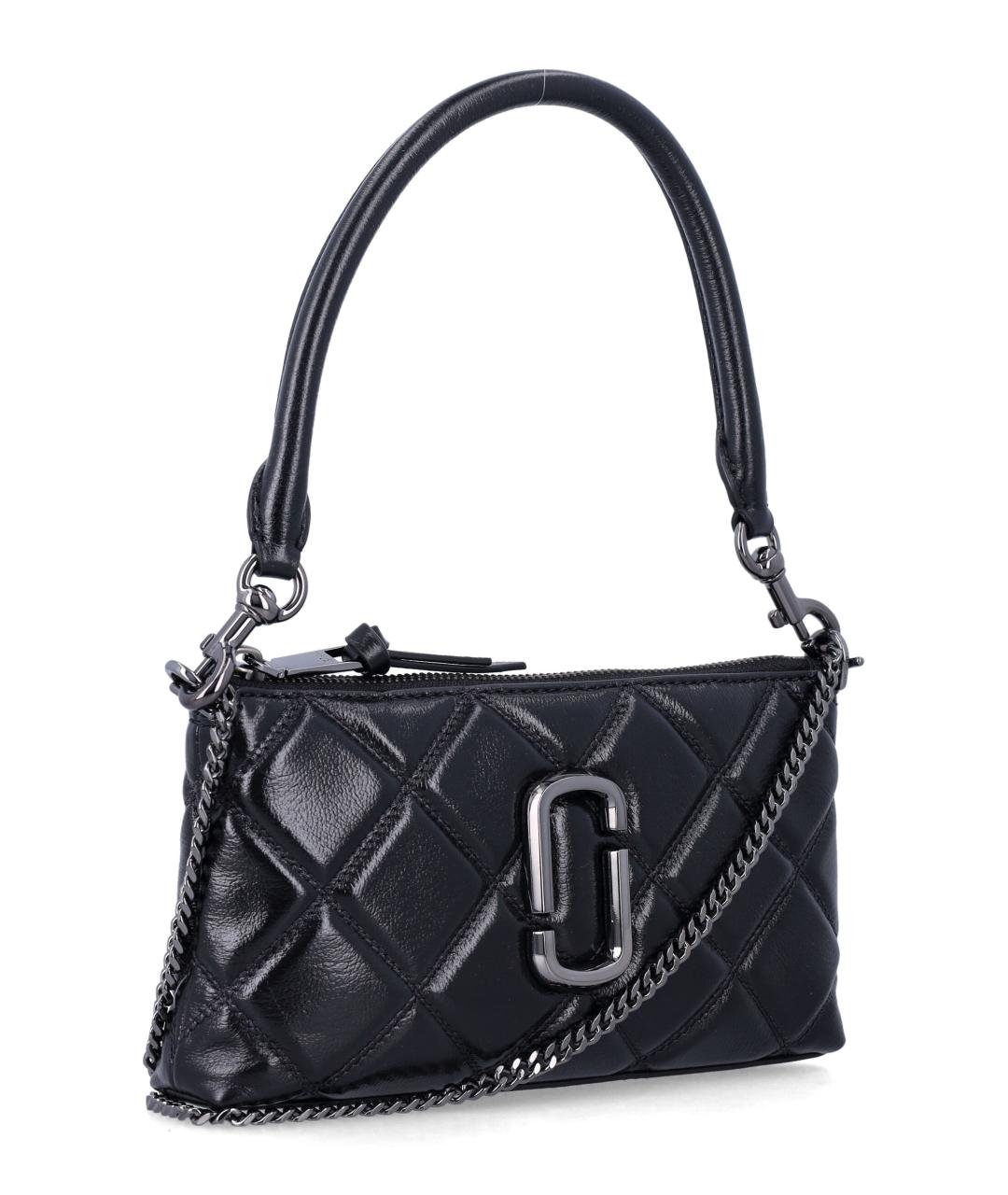 MARC JACOBS Черная кожаная сумка через плечо, фото 2