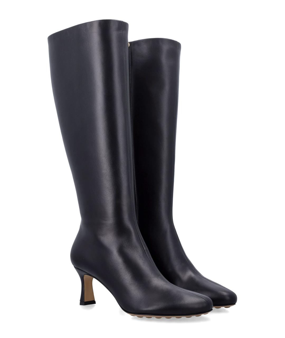 BOTTEGA VENETA Черные кожаные сапоги, фото 2