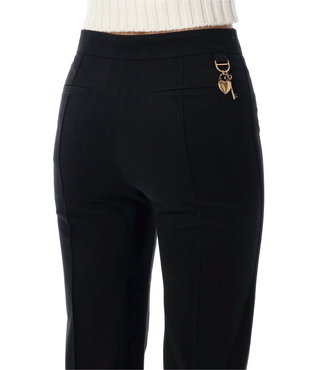 CHLOE Черные хлопковые прямые брюки, фото 4