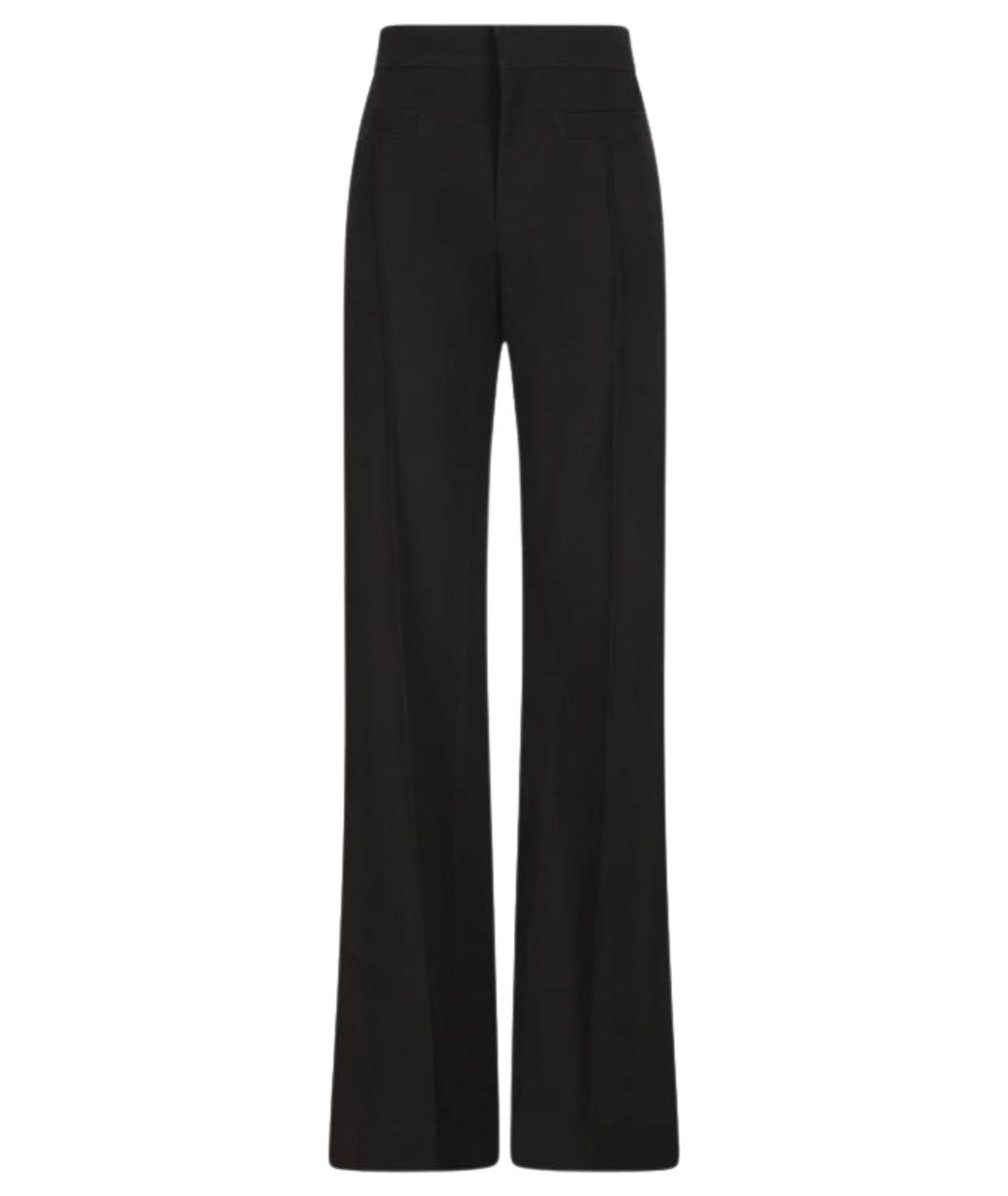 CHLOE Черные хлопковые прямые брюки, фото 1