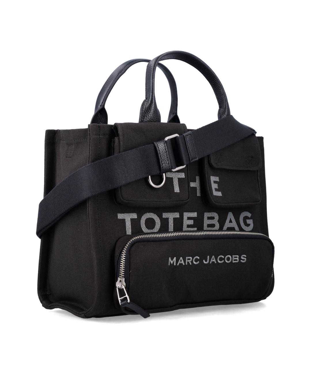 MARC JACOBS Черная хлопковая сумка тоут, фото 2