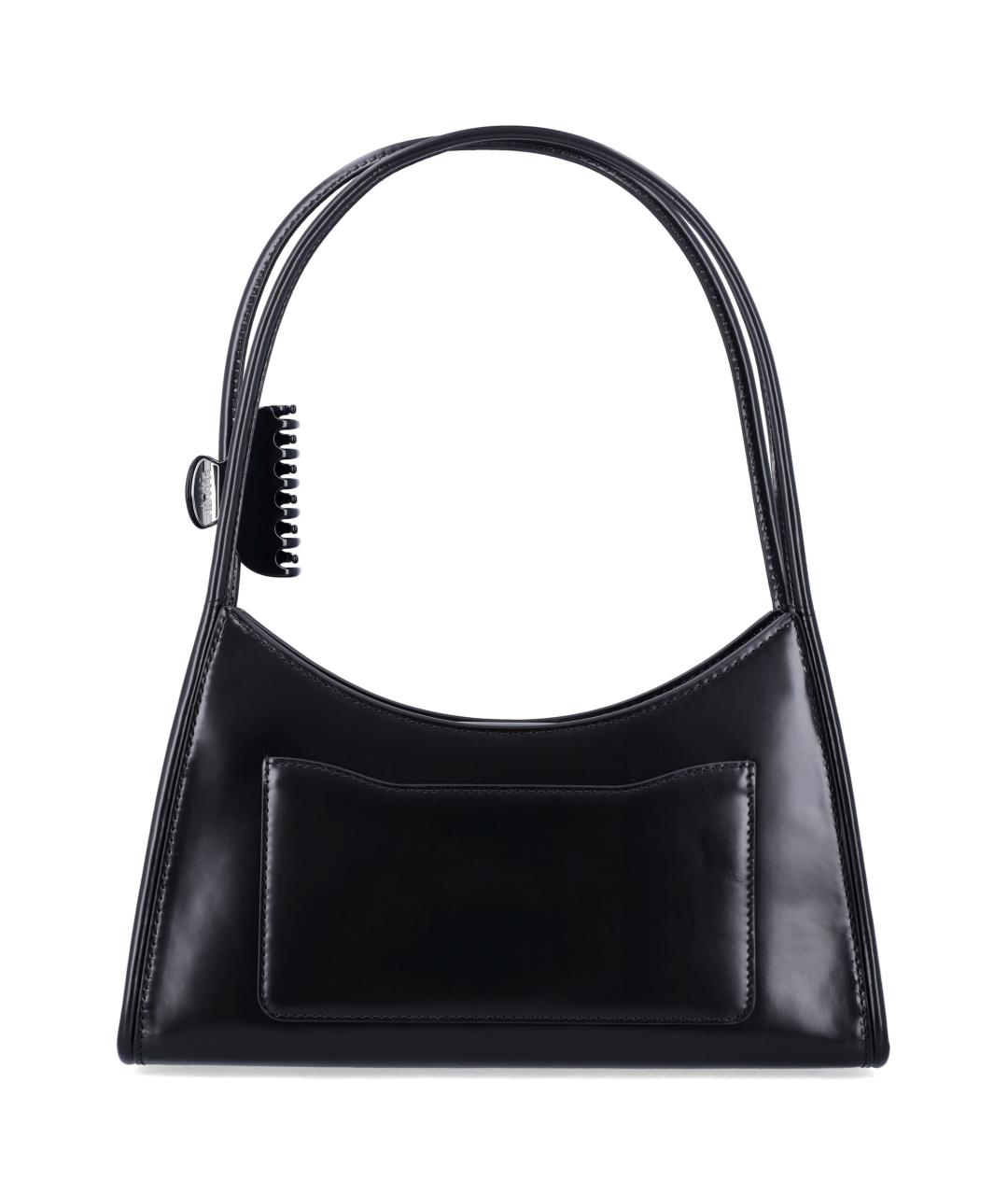 MARC JACOBS Черная кожаная сумка через плечо, фото 3