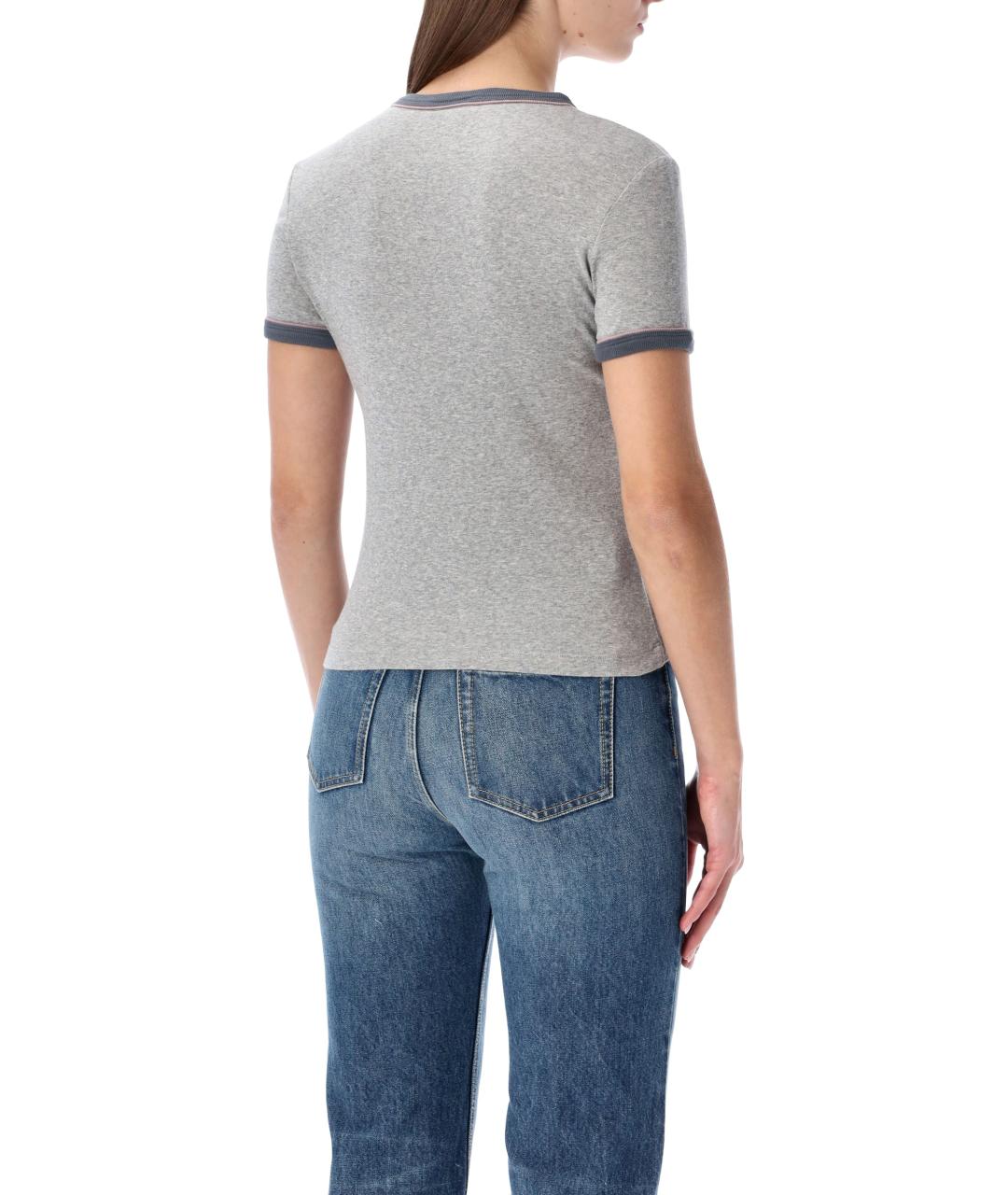 CHLOE Серая хлопковая футболка, фото 3