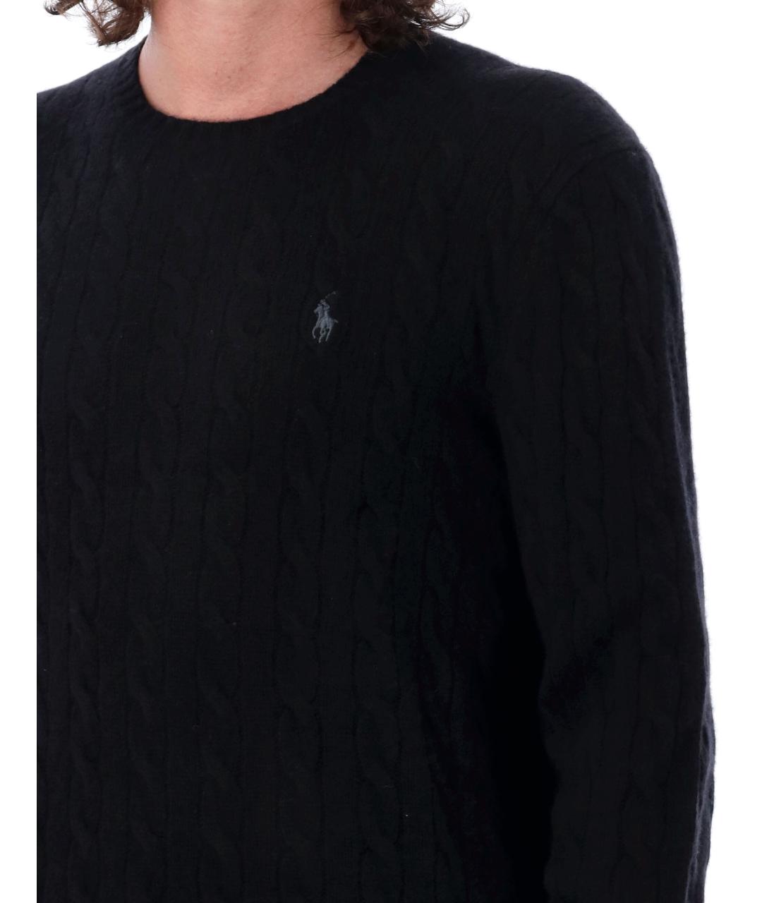 POLO RALPH LAUREN Черный шерстяной джемпер / свитер, фото 3