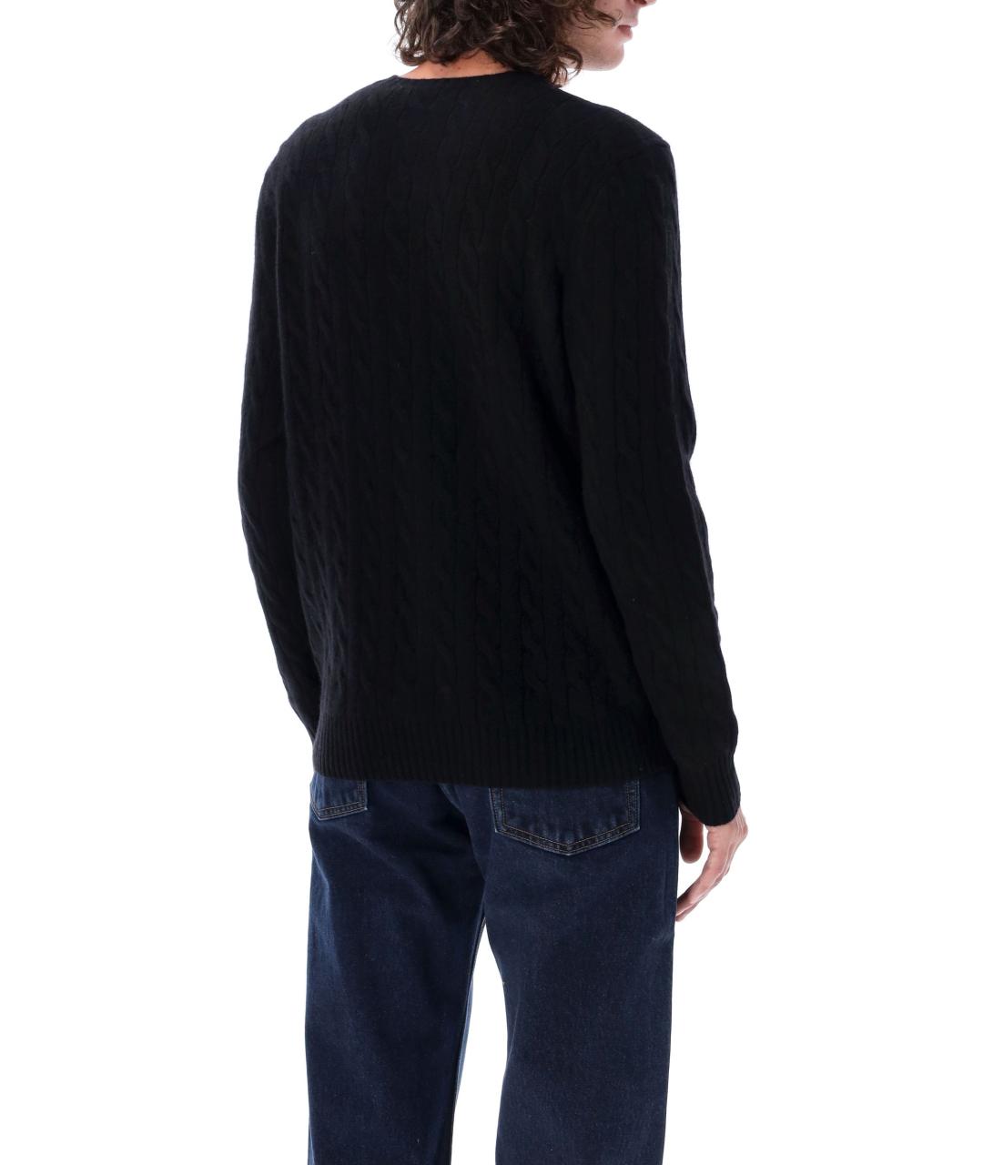 POLO RALPH LAUREN Черный шерстяной джемпер / свитер, фото 2