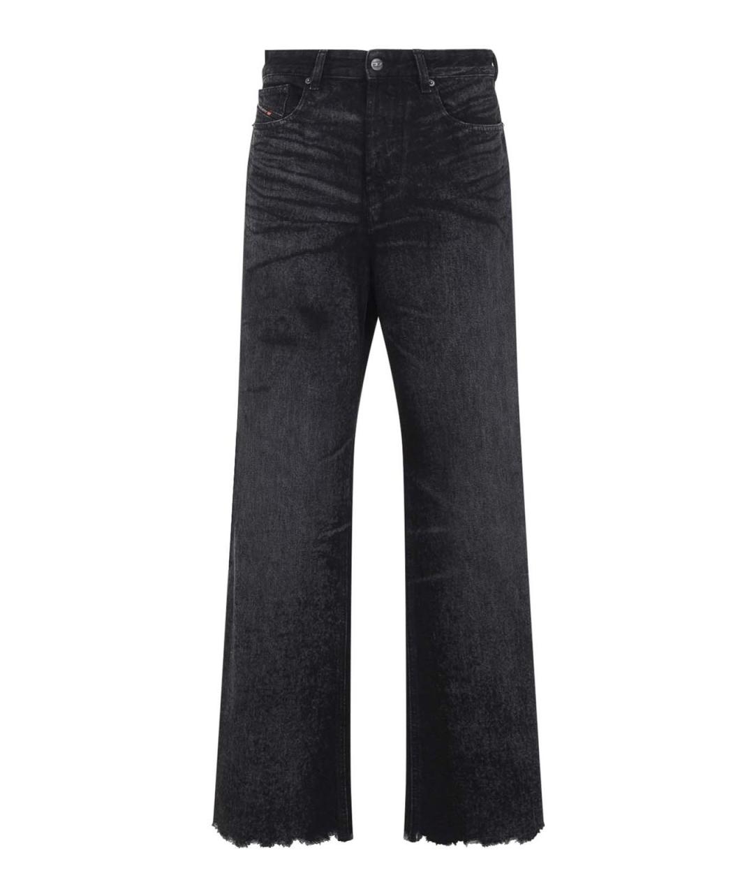 DIESEL Черные хлопковые прямые джинсы, фото 1