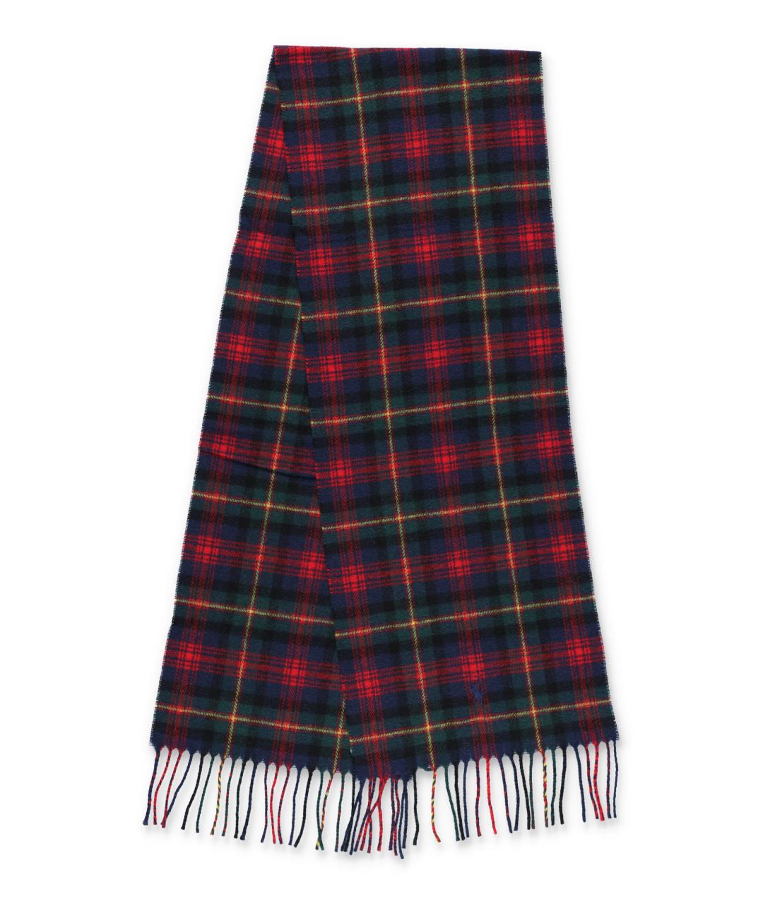 POLO RALPH LAUREN Красный шерстяной шарф, фото 2