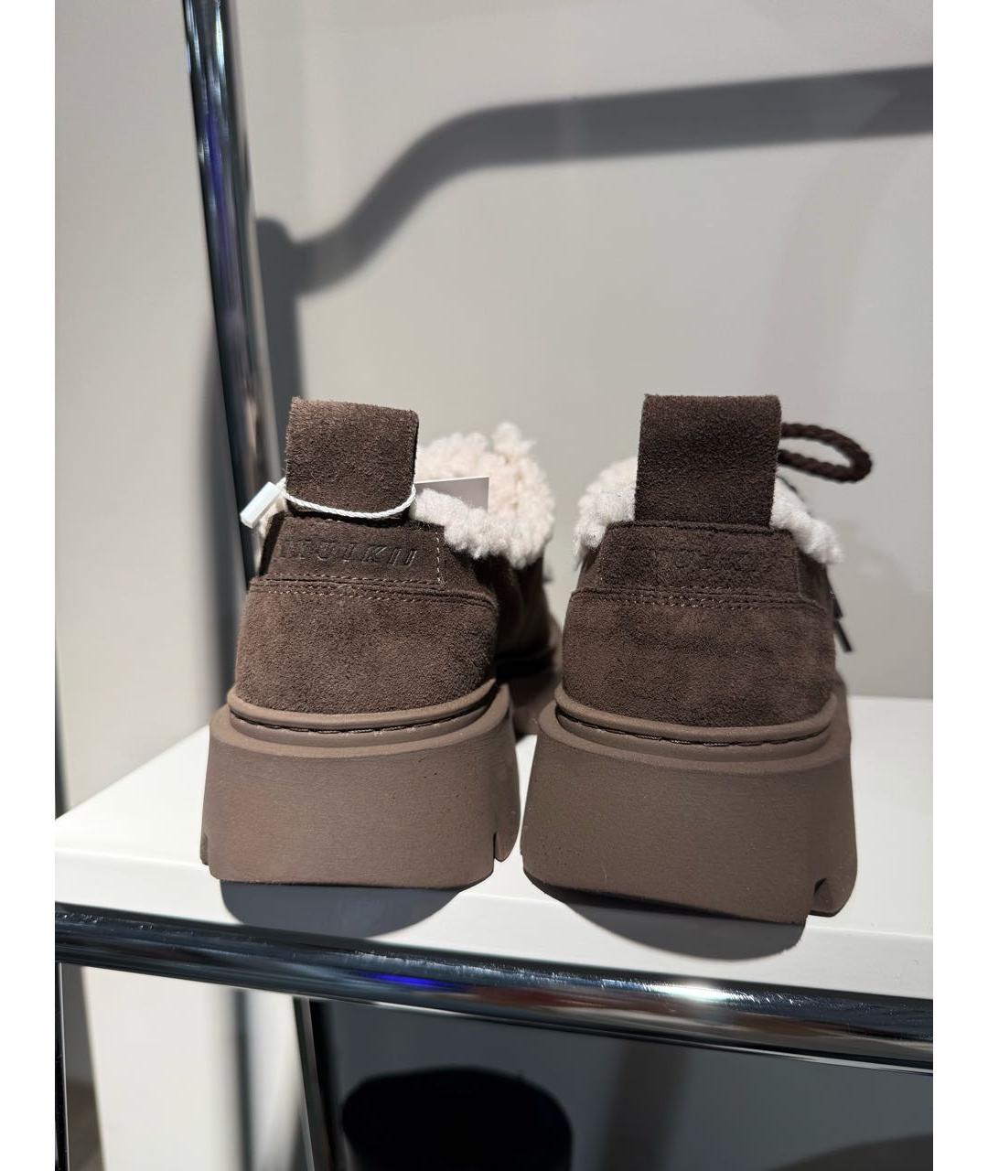 INUIKII Коричневые замшевые полусапоги, фото 3