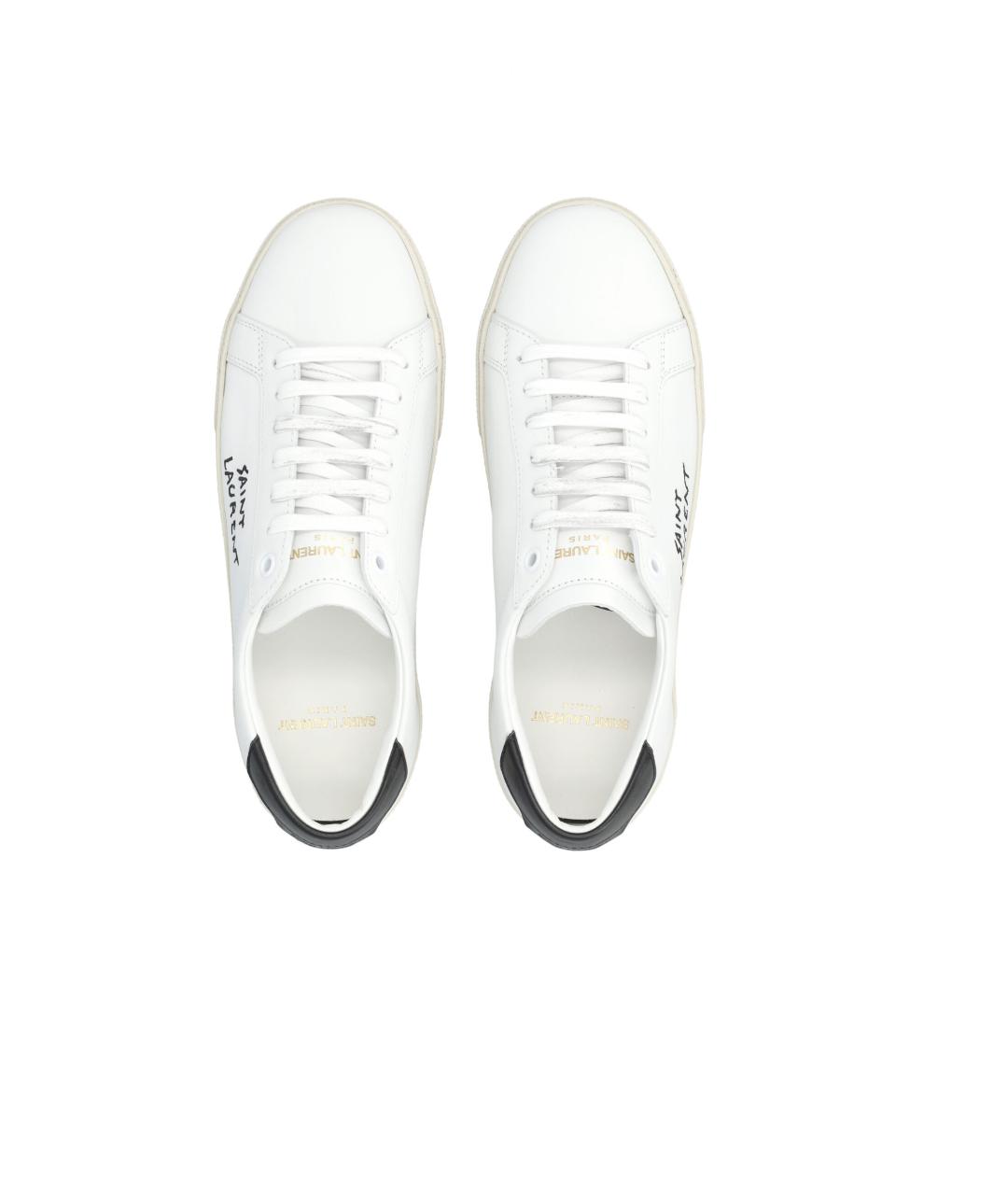 SAINT LAURENT Белые кожаные кроссовки, фото 2
