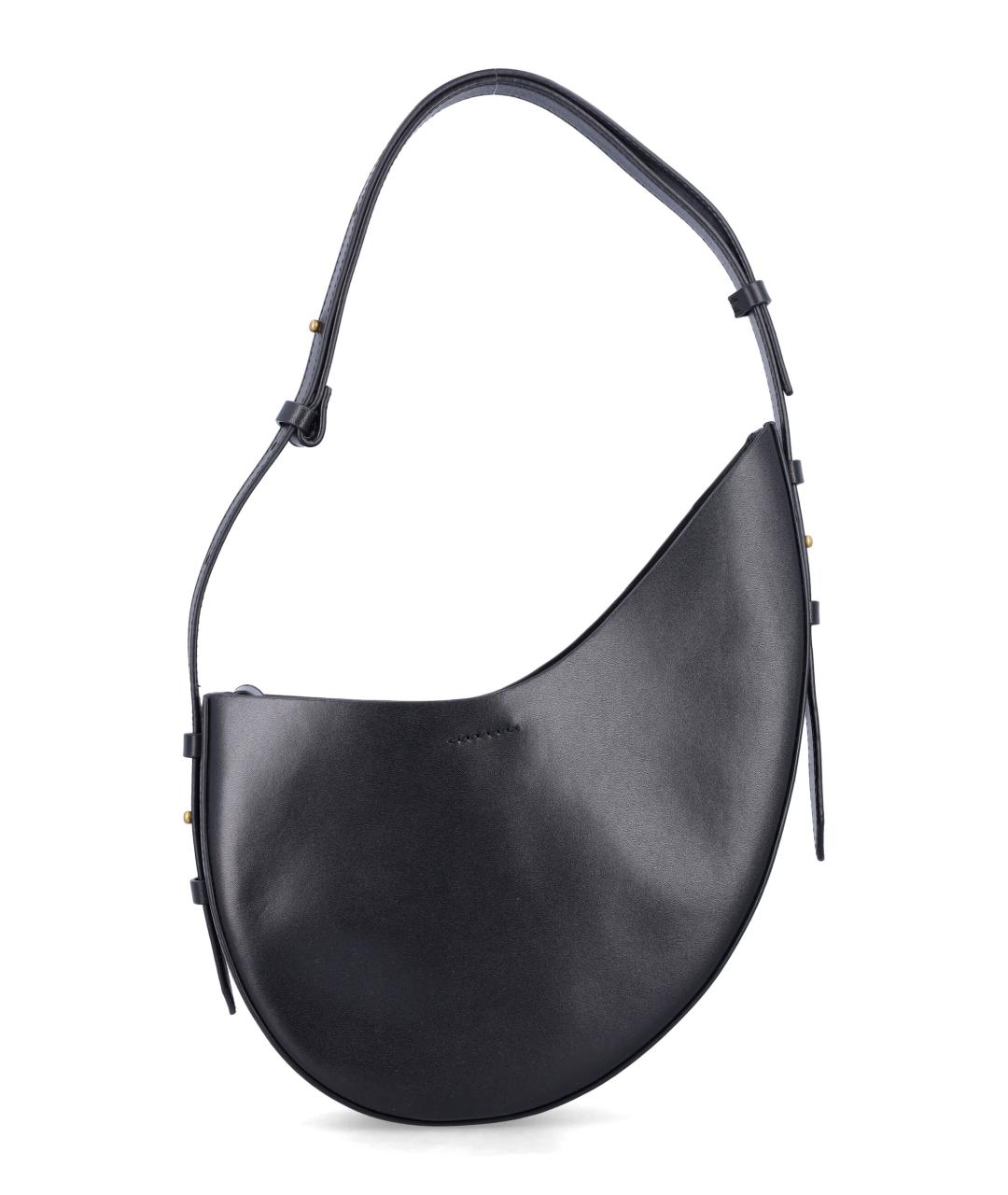 SOEUR Черная кожаная сумка через плечо, фото 3