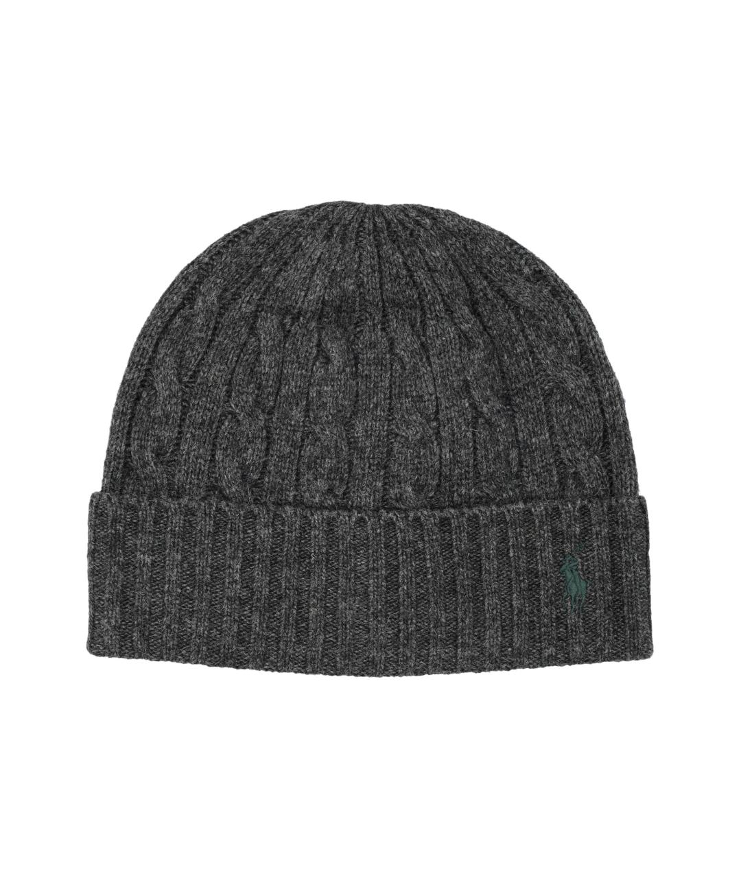 POLO RALPH LAUREN Серая шерстяная шапка, фото 1