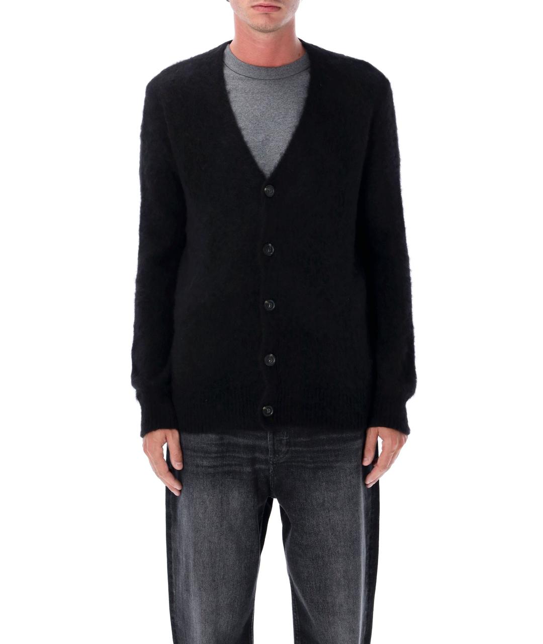 A.P.C. Черный шерстяной кардиган, фото 1