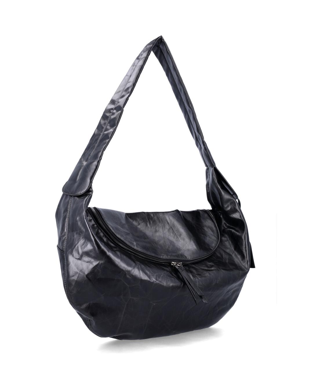 LOW CLASSIC Черная кожаная сумка через плечо, фото 2