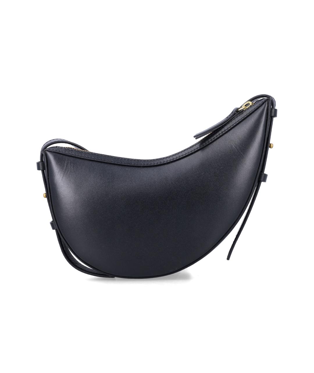 SOEUR Черная кожаная сумка через плечо, фото 3