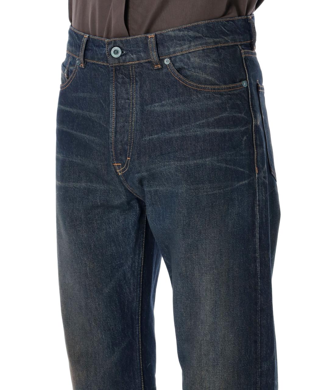 OUR LEGACY Синие хлопковые прямые джинсы, фото 3