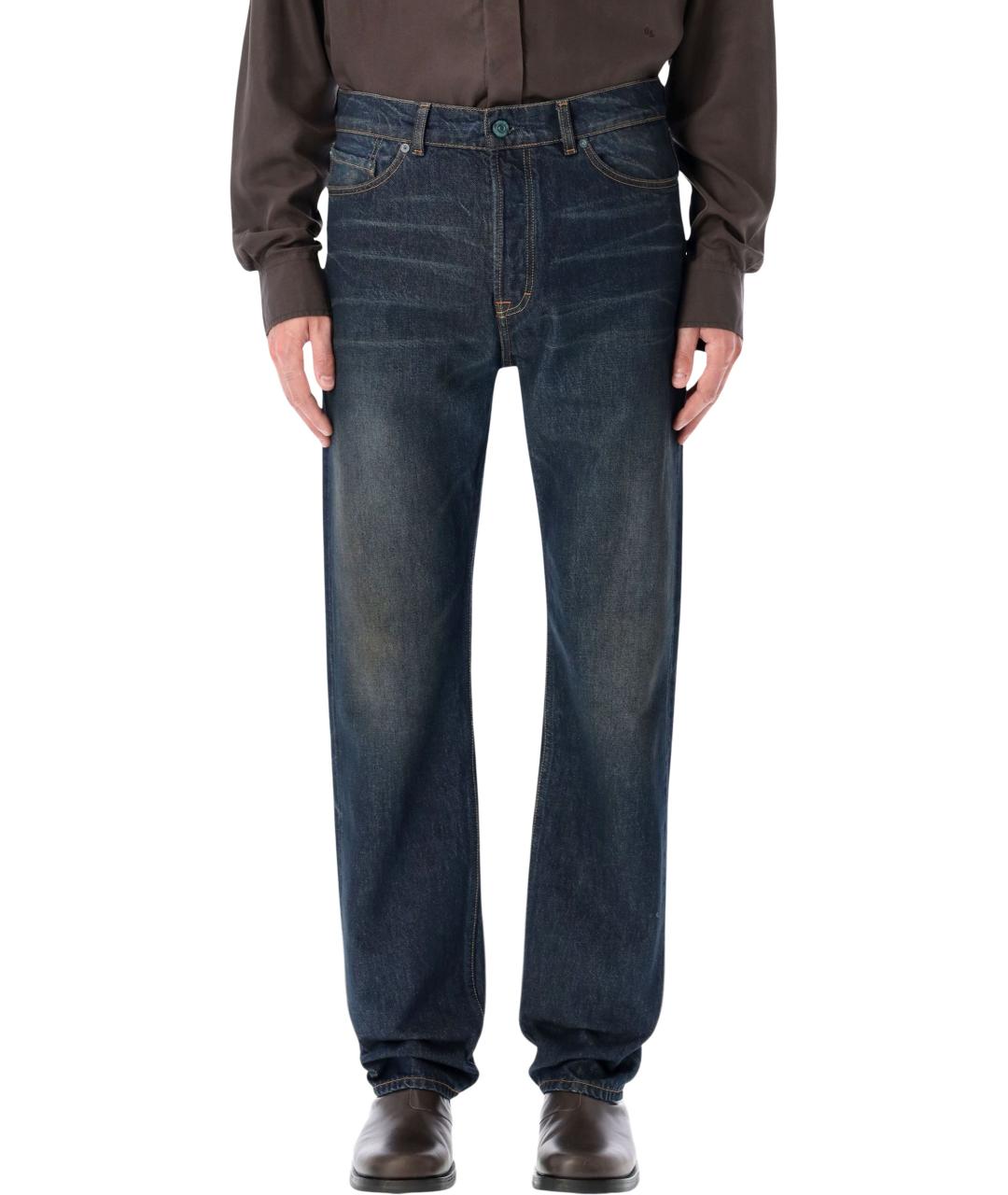 OUR LEGACY Синие хлопковые прямые джинсы, фото 4