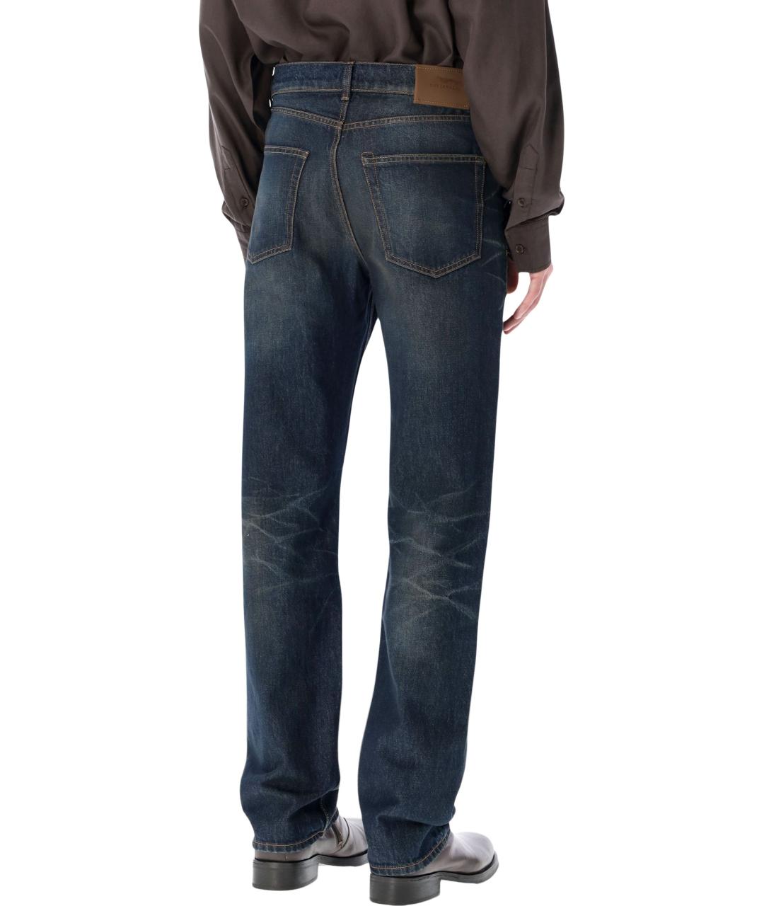 OUR LEGACY Синие хлопковые прямые джинсы, фото 2