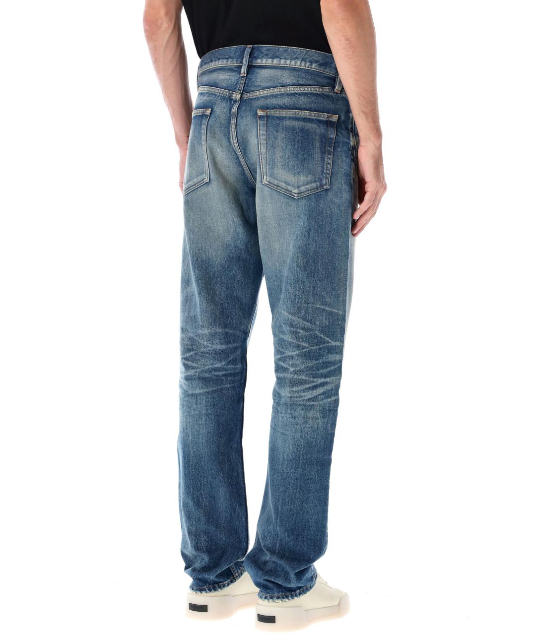 FEAR OF GOD Голубые хлопковые прямые джинсы, фото 2