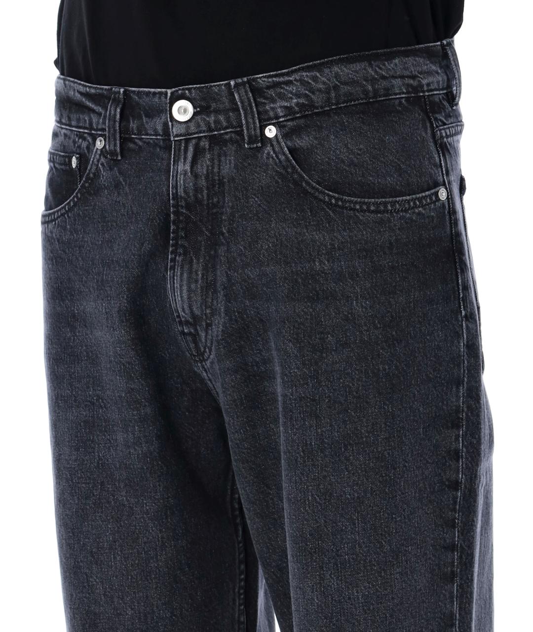 OUR LEGACY Черные хлопковые прямые джинсы, фото 3