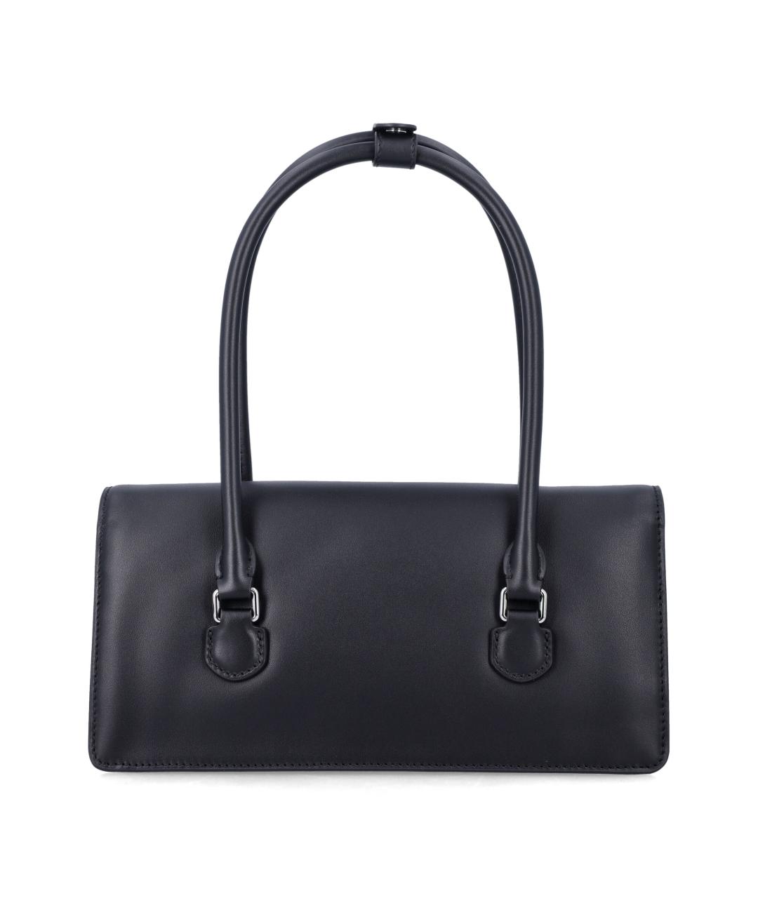 SELF-PORTRAIT Черная кожаная сумка тоут, фото 3