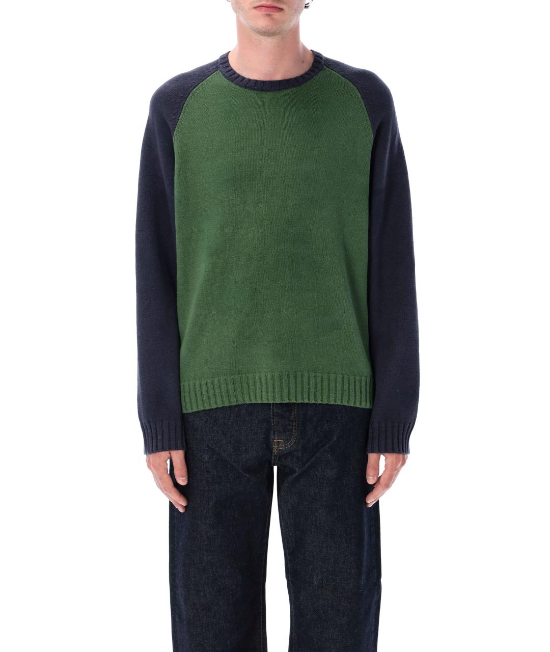 STUSSY Зеленый льняной джемпер / свитер, фото 4