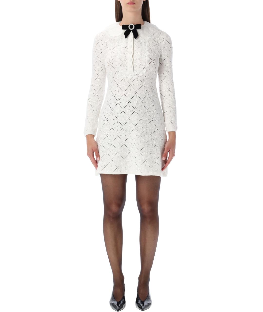 SELF-PORTRAIT Белое хлопковое платье, фото 4