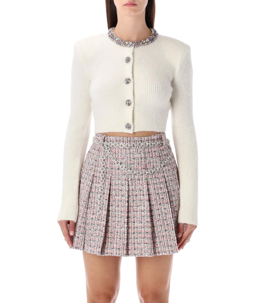 SELF-PORTRAIT Бежевый шерстяной кардиган, фото 2