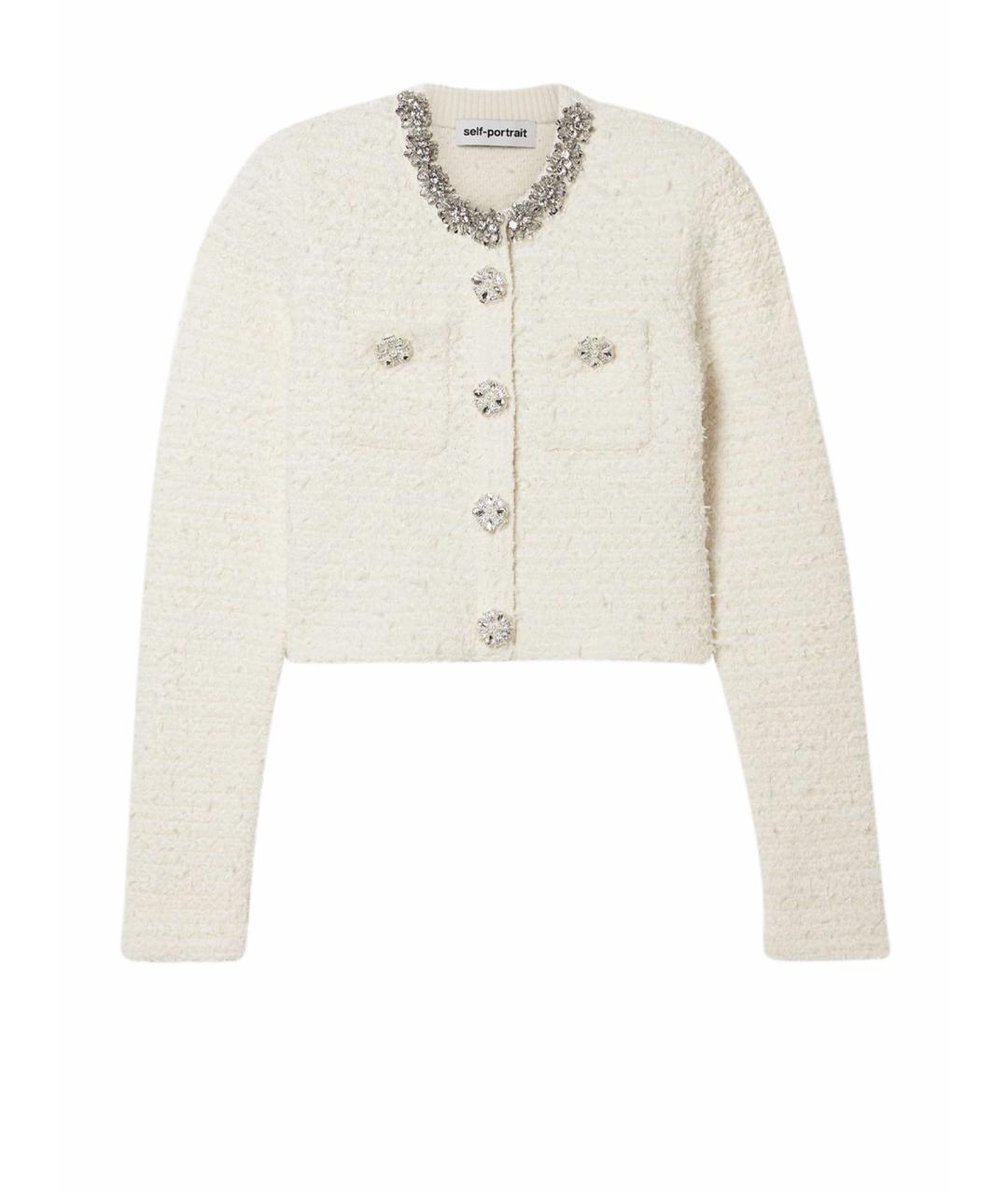 SELF-PORTRAIT Белый хлопковый жакет/пиджак, фото 1