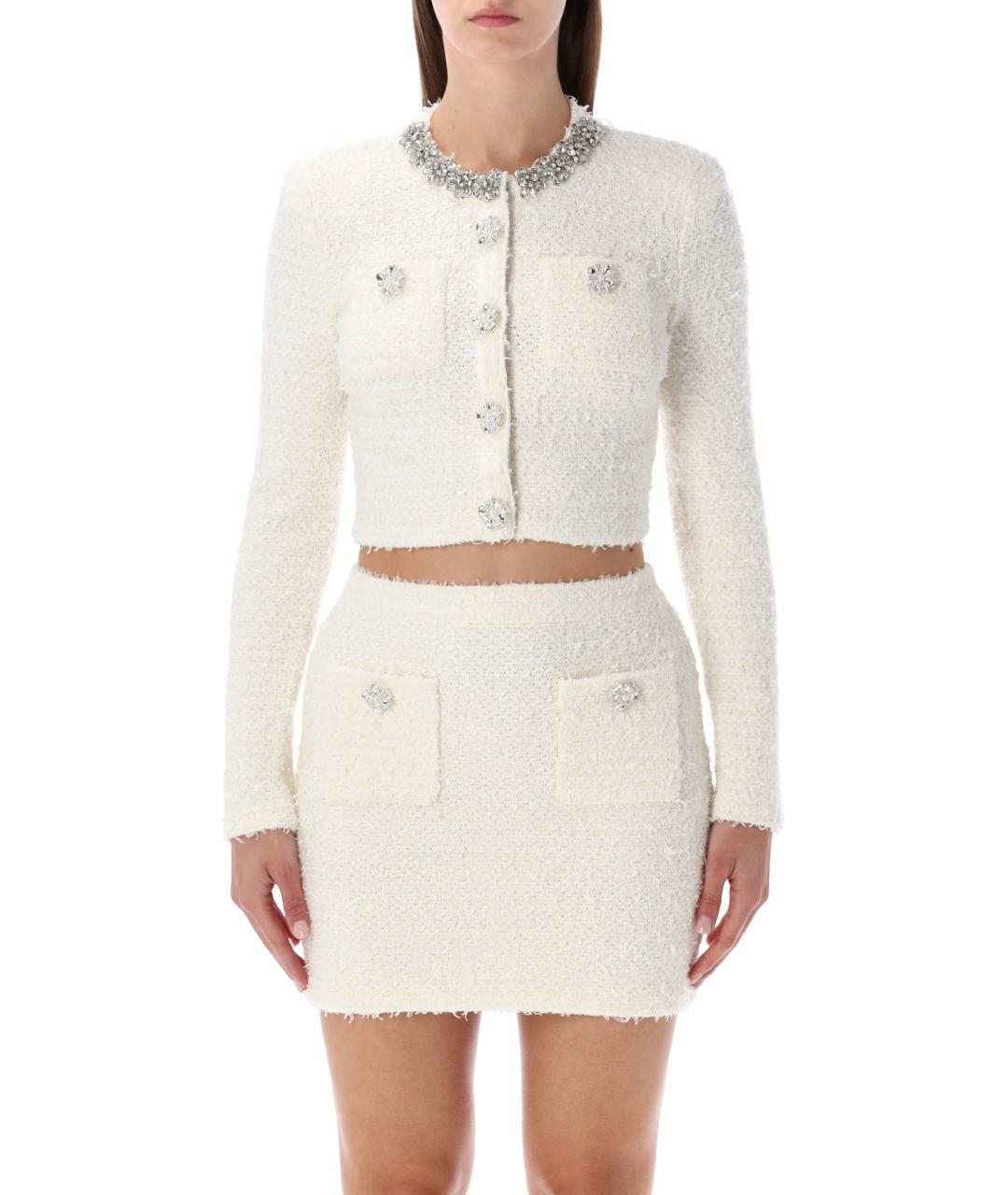 SELF-PORTRAIT Белый хлопковый жакет/пиджак, фото 2