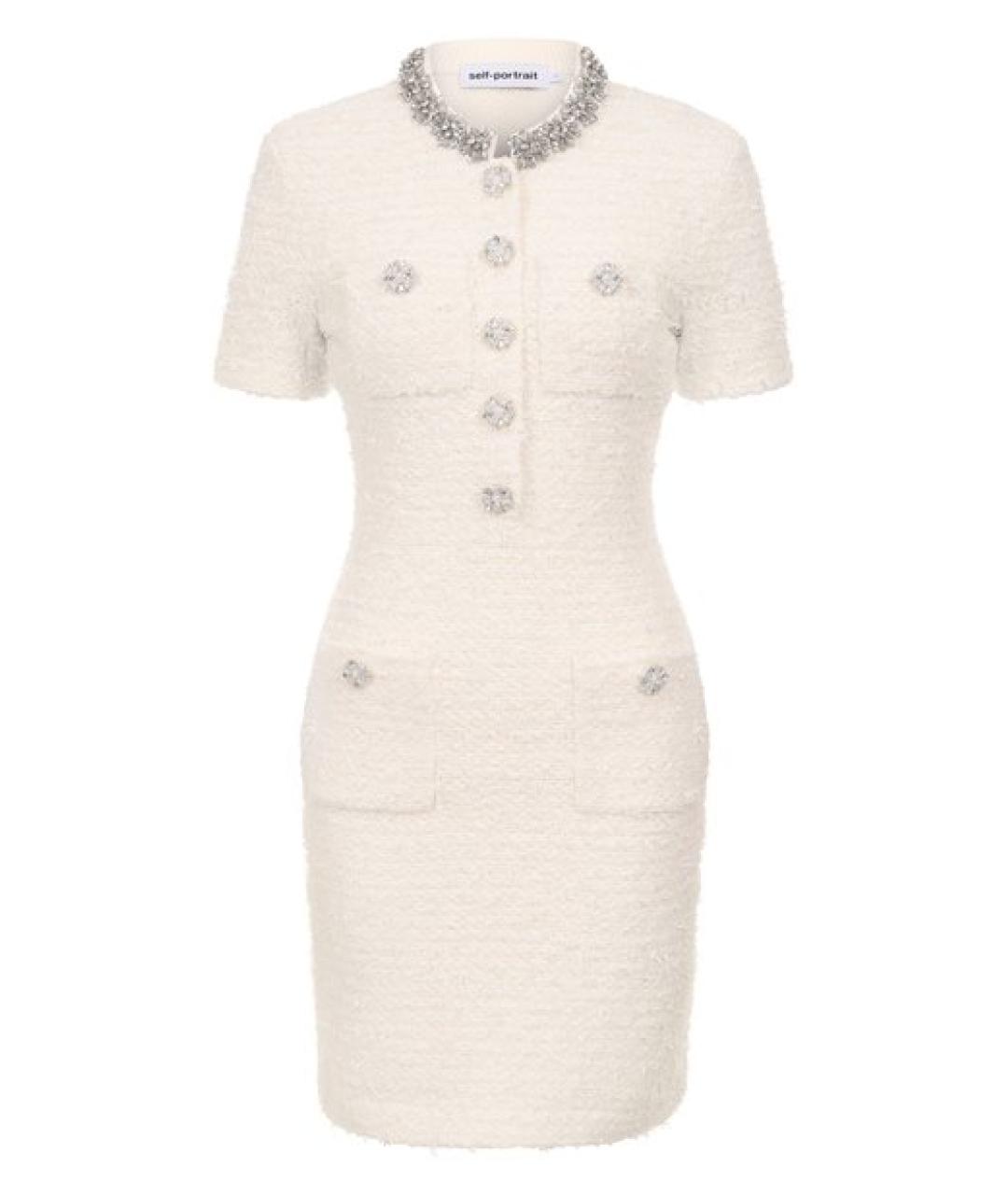 SELF-PORTRAIT Белое хлопковое платье, фото 1