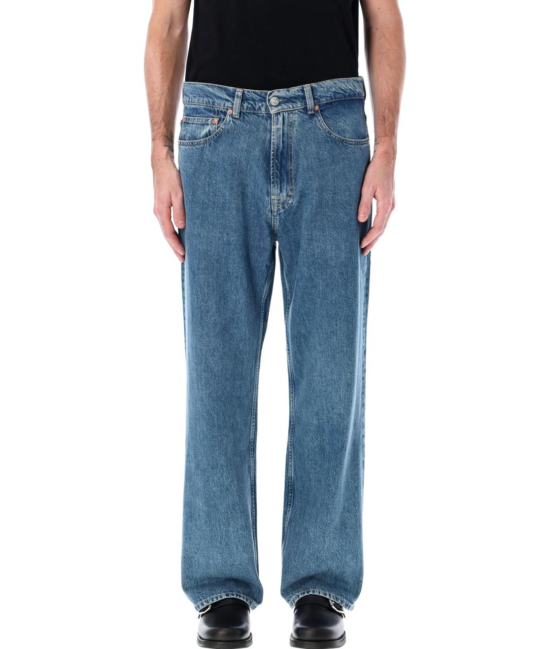 OUR LEGACY Синие хлопковые прямые джинсы, фото 4